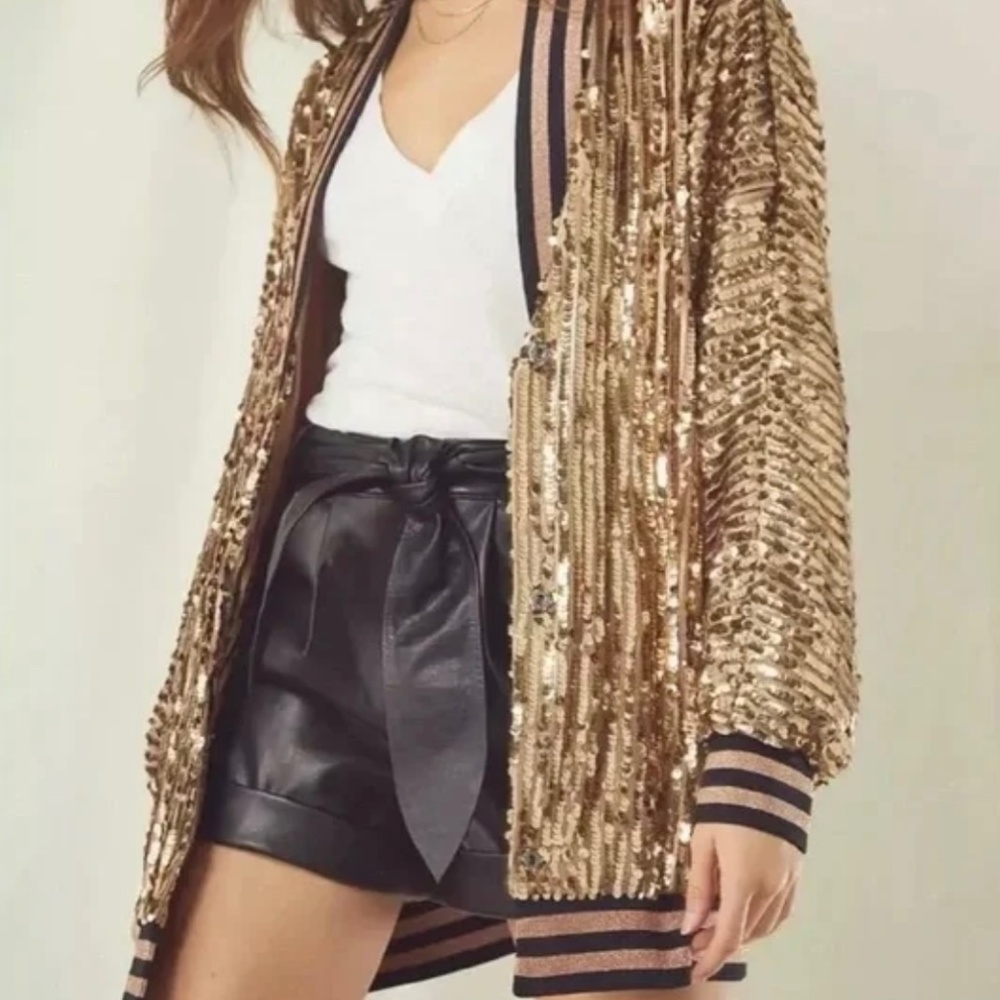 Free People Riviera Sequin Dolman Jacket